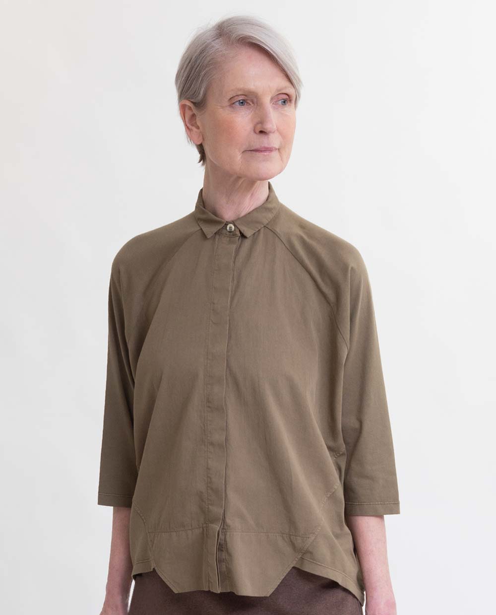 Terry Organic Cotton Shirt In Lichen