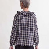 Tina-Cay Seacell Shirt In Navy & Beige Check