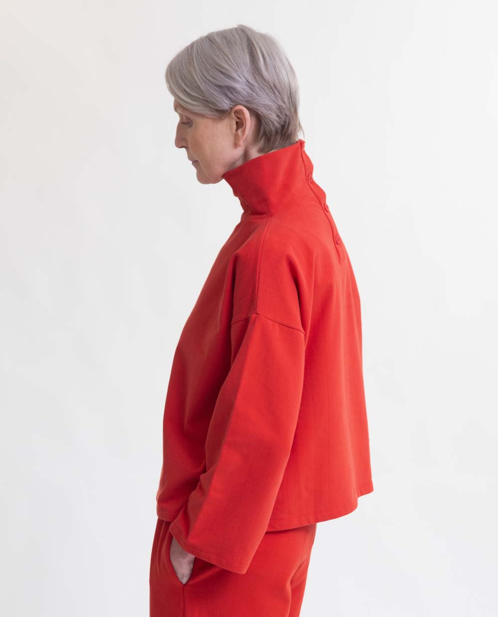 Ula Organic Cotton Sweatshirt In Berry