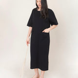 Lillian Organic Cotton Dress in Black XS Preloved
