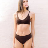 Vineta Organic Cotton Knickers In Chocolate