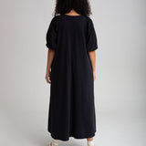 Wilhelmina Organic Cotton Dress In Black