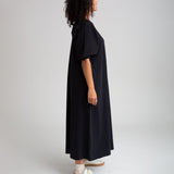 Wilhelmina Organic Cotton Dress In Black