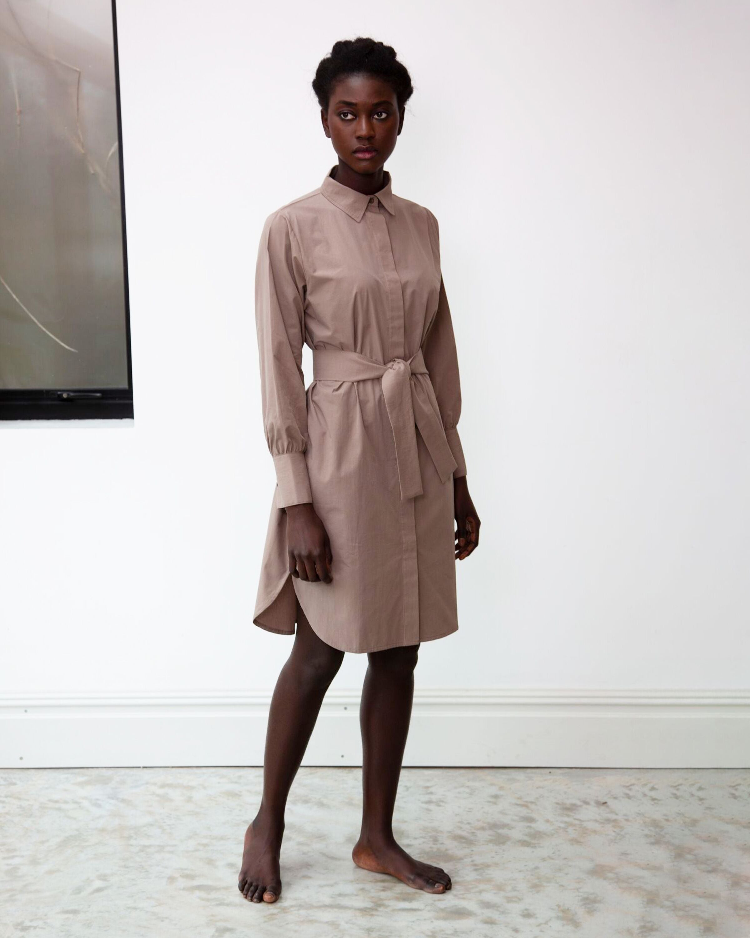 Perla Organic Cotton Dress In Olive
