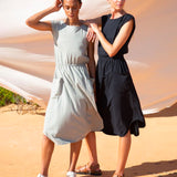 Zerlina Organic Cotton Dress In Soft Sage