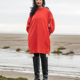 Abigail Organic Cotton Dress In Berry