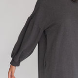 Abigail Organic Cotton Dress In Dark Grey Marl