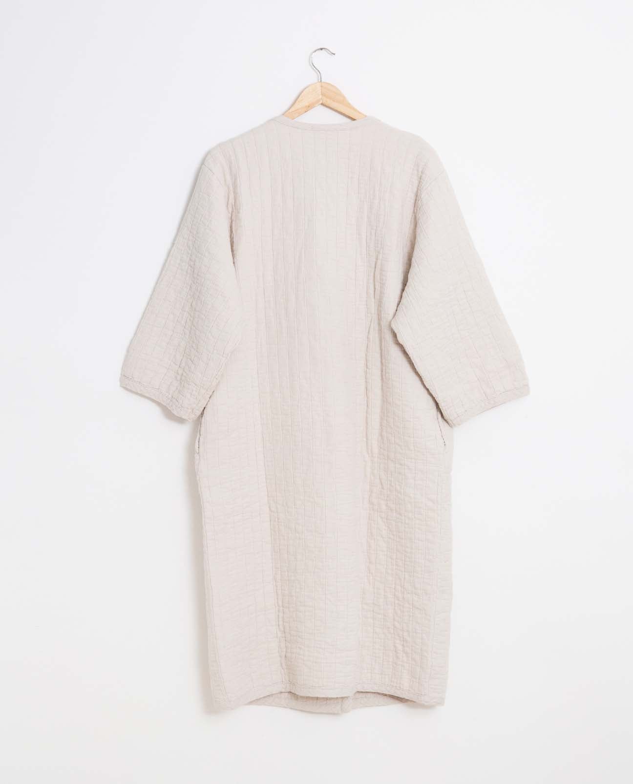 Adeline Organic Cotton Quilted Jacket In Bone