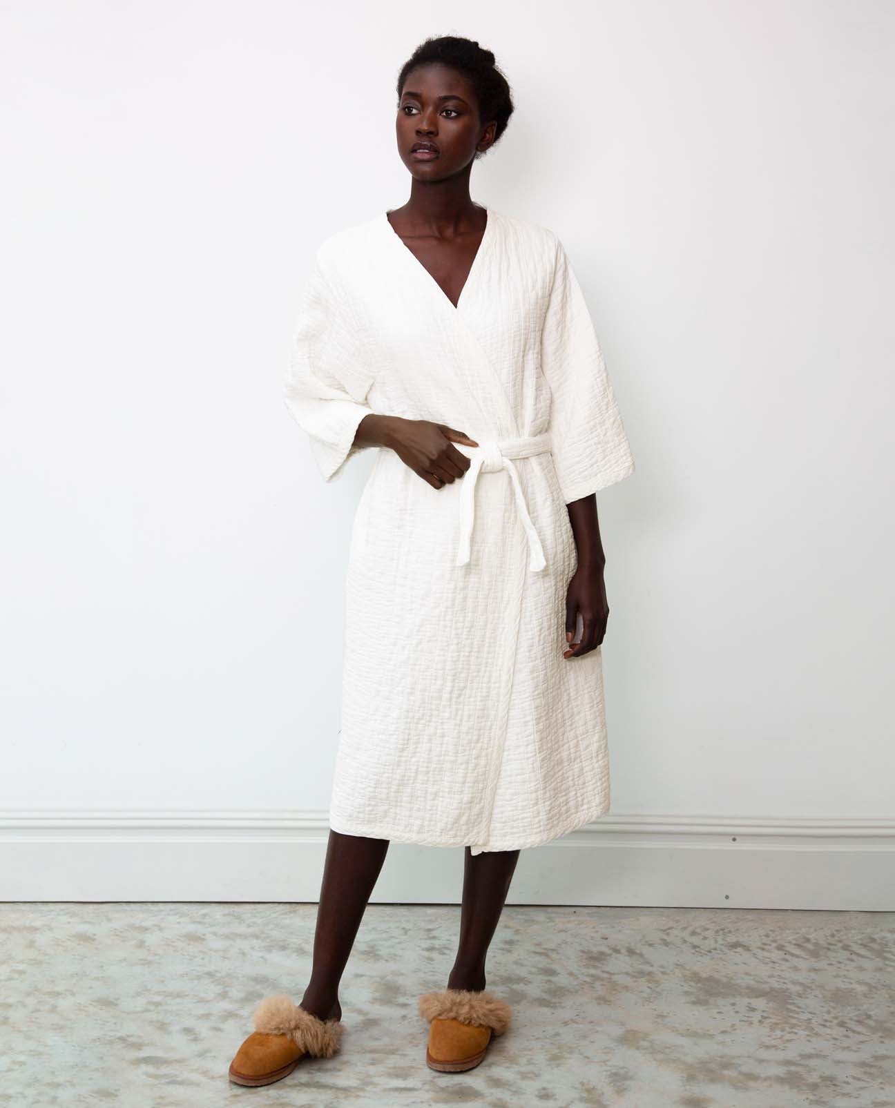 Coyuchi: Women's Matelassé Organic Robe Sale – Organic Living AZ