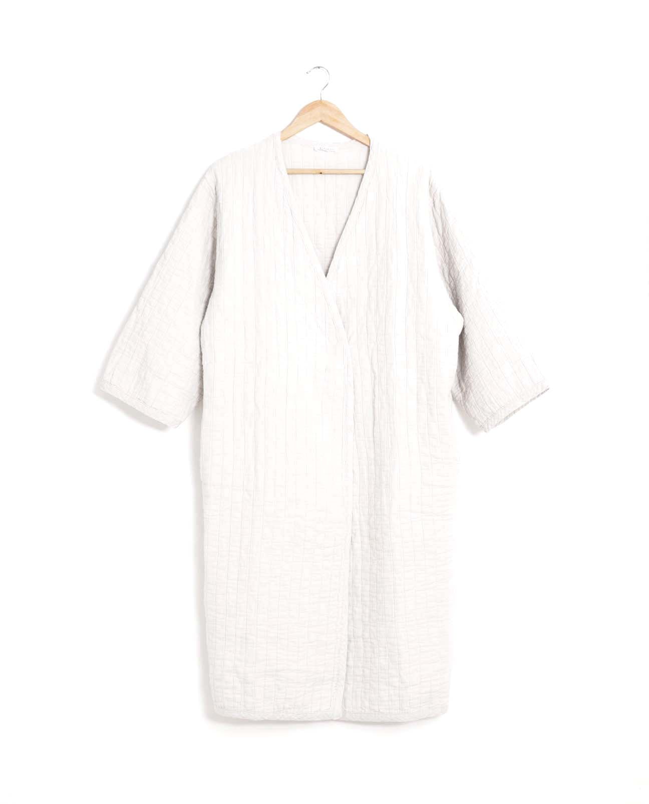 Adeline Organic Cotton Quilted Jacket In Off White
