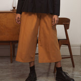 Adrienne Organic Cotton Trousers In Almond