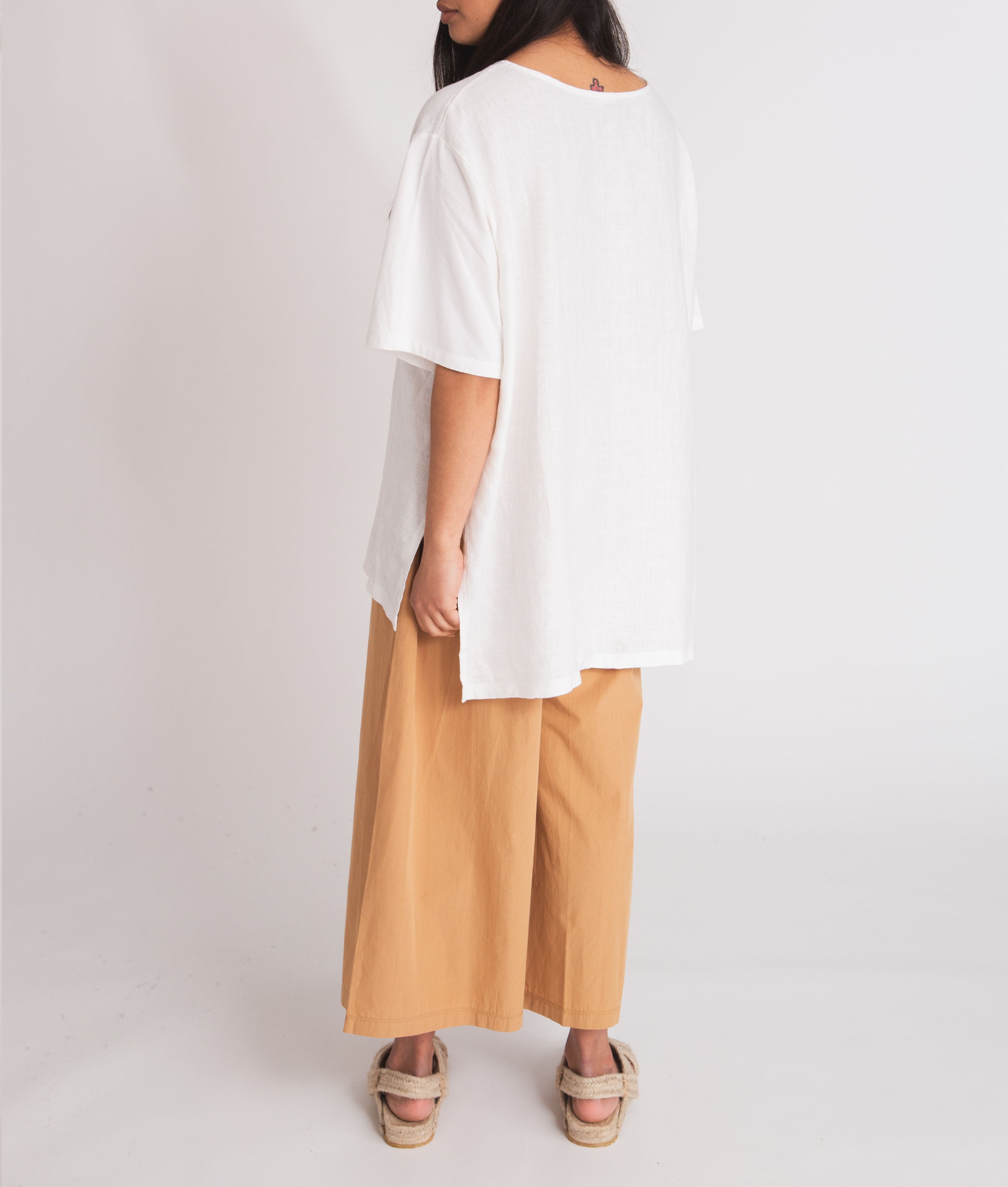 Adrienne Organic Cotton Trousers In Camel