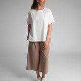 Adrienne Organic Cotton Trousers In Mocha