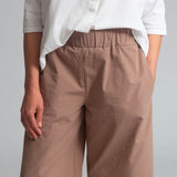 Adrienne Organic Cotton Trousers In Mocha