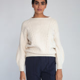 Aggie Lambswool Jumper In Chalk
