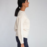 Aggie Lambswool Jumper In Chalk