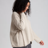 Alessandra Recycled Cotton Jumper In Beige