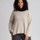 Alessandra Recycled Cotton Jumper In Beige