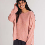 Alessandra Recycled Cotton Jumper In Coral