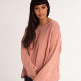 Alessandra Recycled Cotton Jumper In Coral