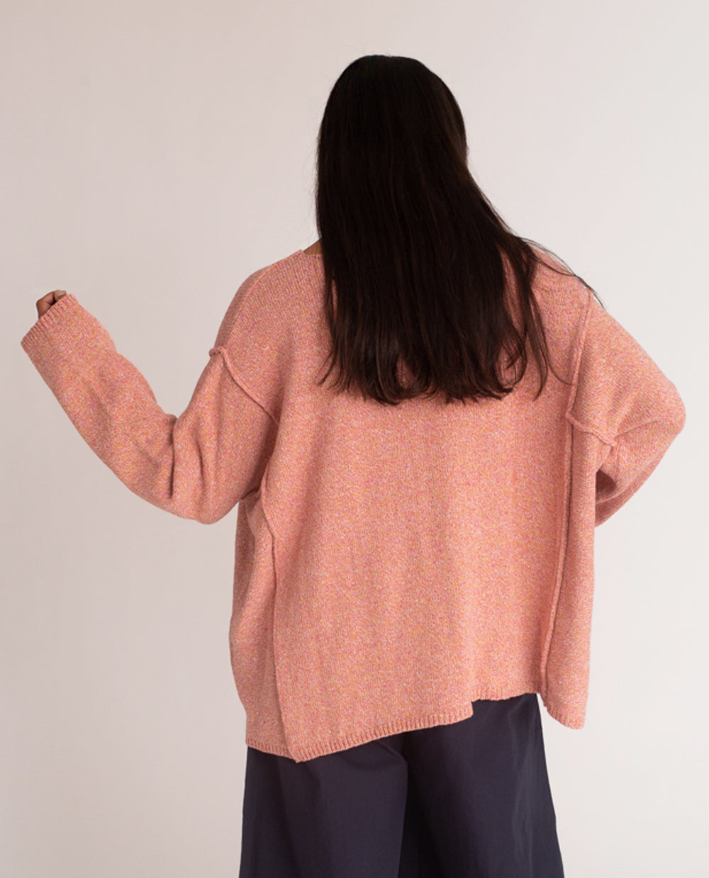 Alessandra Recycled Cotton Jumper In Coral