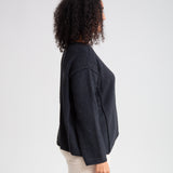 Alessandra Recycled Cotton Jumper In Washed Black