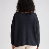 Alessandra Recycled Cotton Jumper In Washed Black