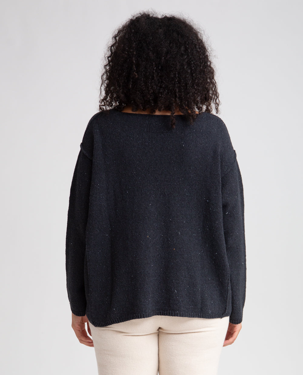 Alessandra Recycled Cotton Jumper In Washed Black