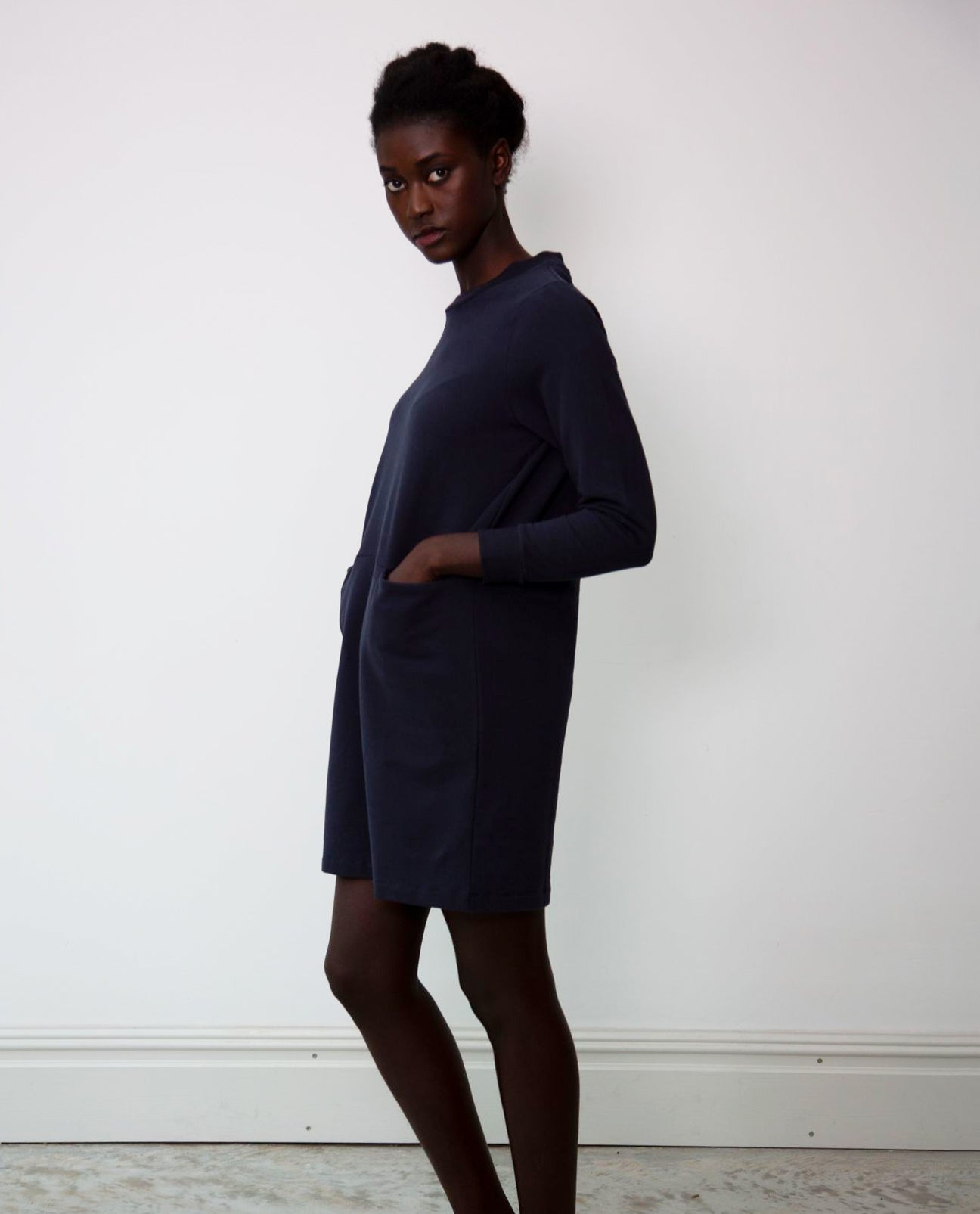 Alexis Organic Cotton Dress In Navy