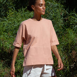 Ali Organic Cotton Top In Dusky Blush