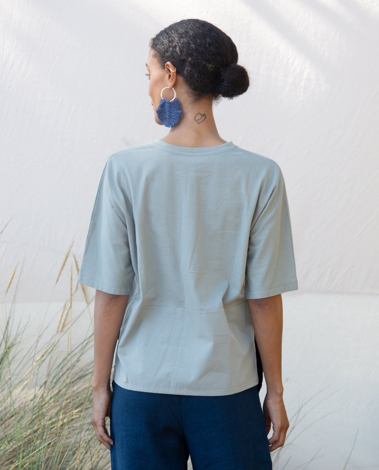 Ali Organic Cotton Top In Soft Sage