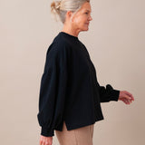 Amelia Organic Cotton Top In Black