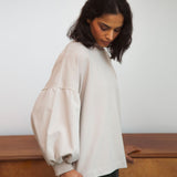 Amelia Organic Cotton Top In Sand