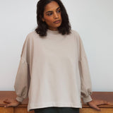 Amelia Organic Cotton Top In Sand