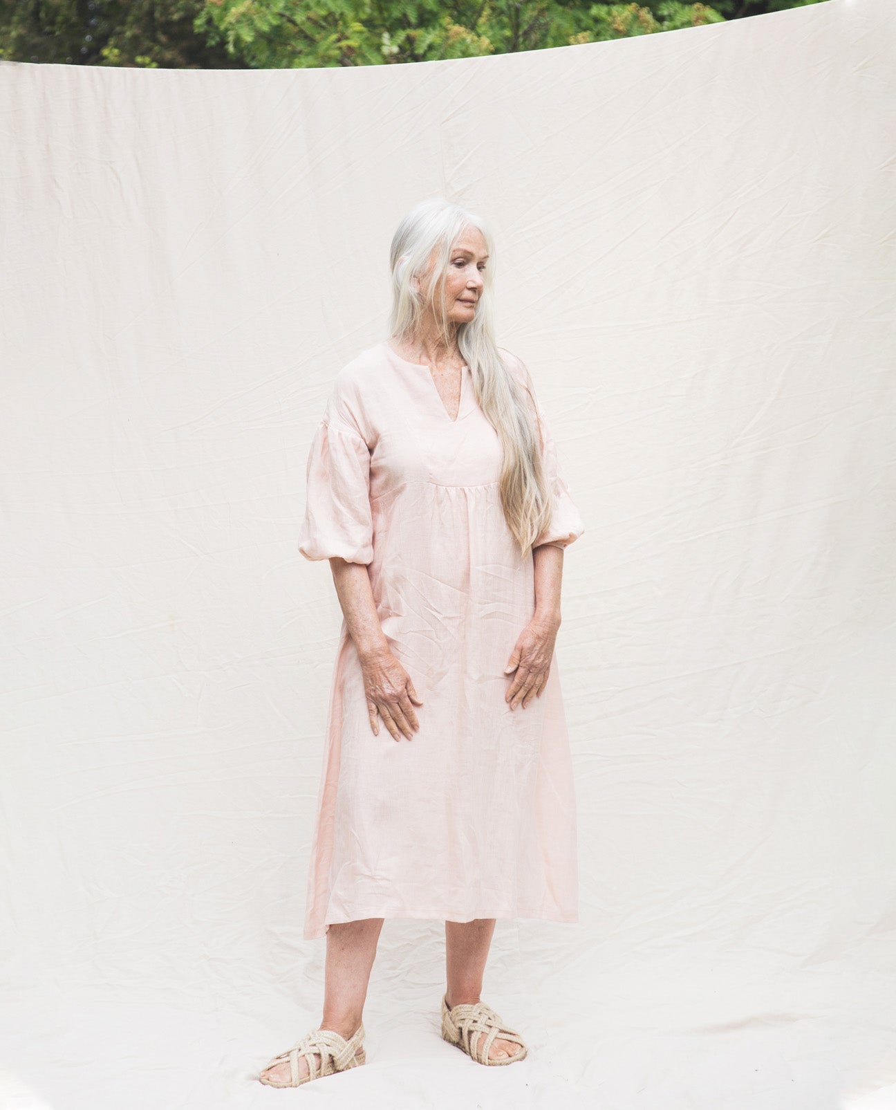 Andreia-May Linen Dress In Rose