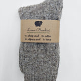 Anna Wool, Cotton and Hemp mix Socks in Grey