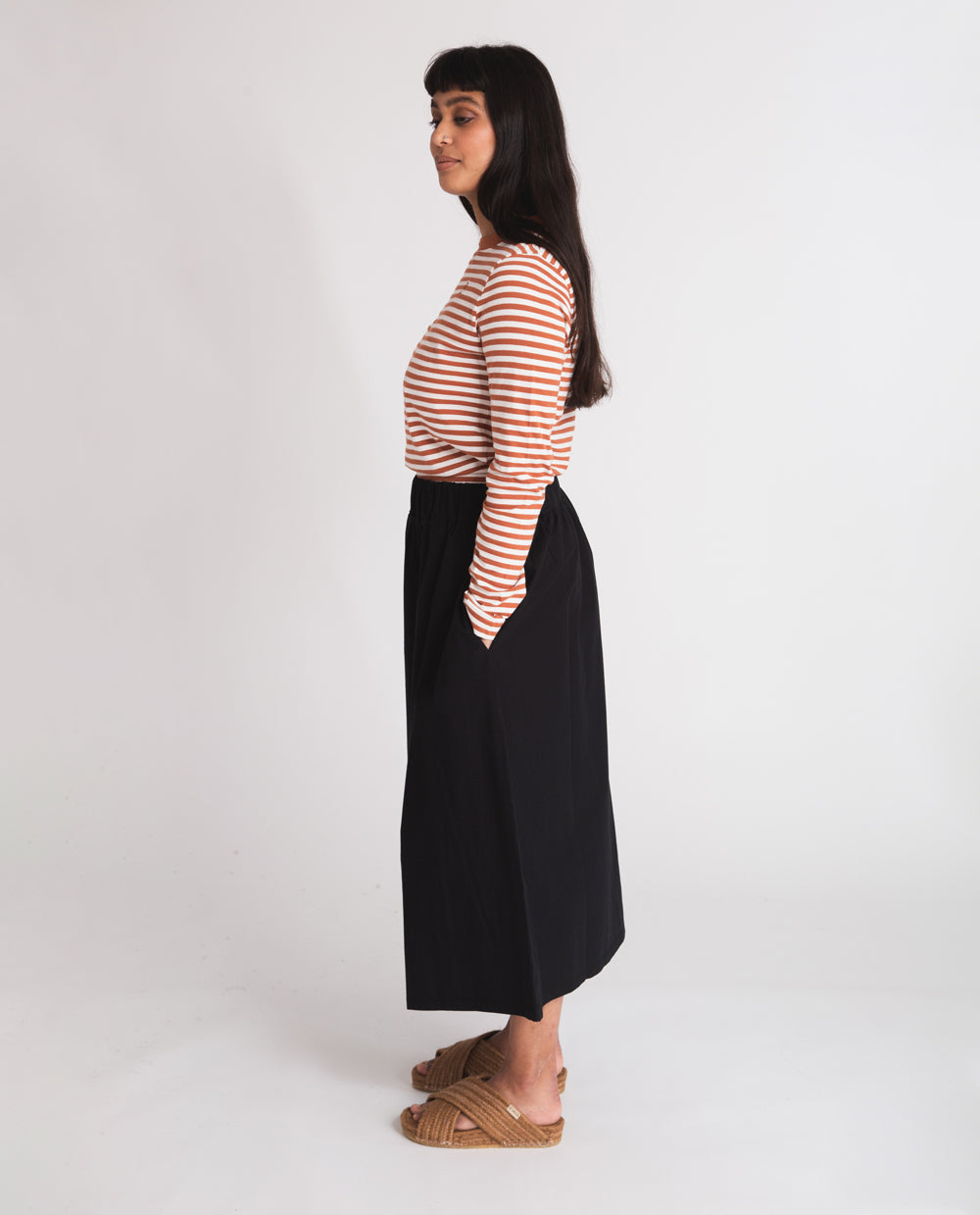 Ashley Organic Cotton Skirt In Black