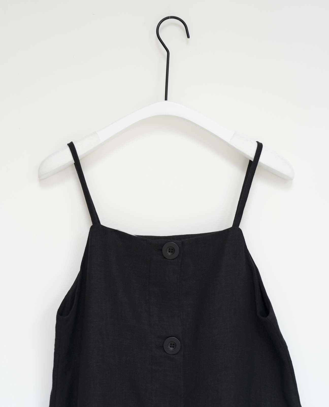 Athea Linen Dress In Black