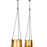 Atsu Brass Hanging Planter