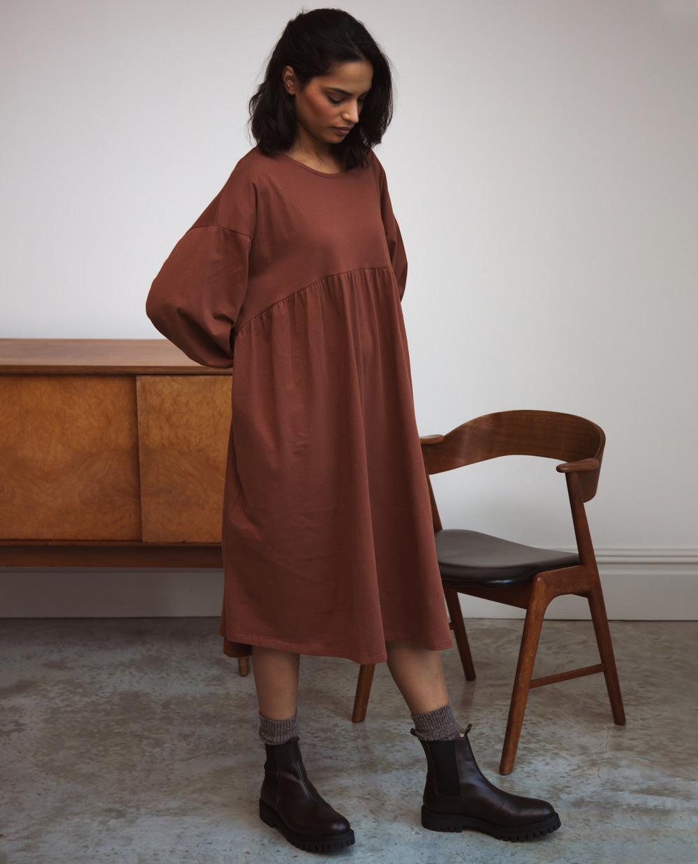 Beatrix Organic Cotton Dress In Tortoiseshell