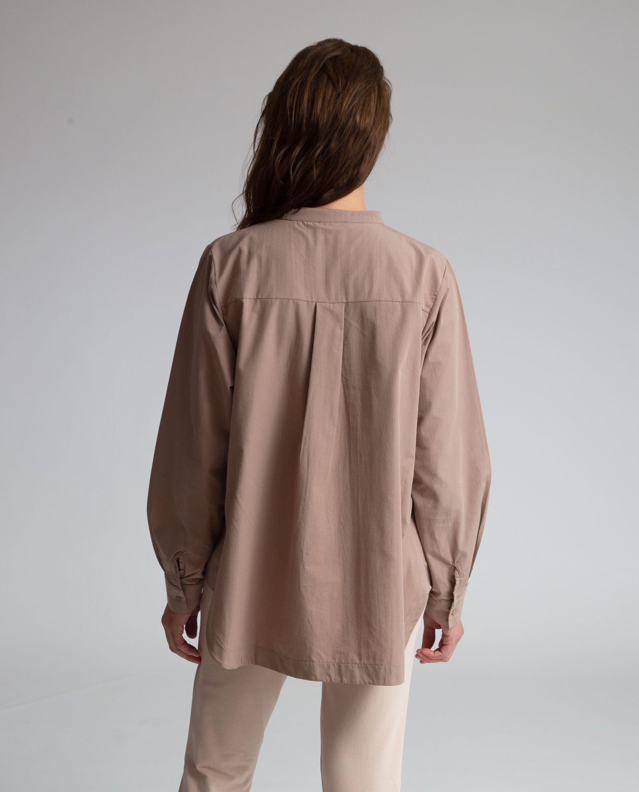 Beckie Organic Cotton Shirt In Mocha