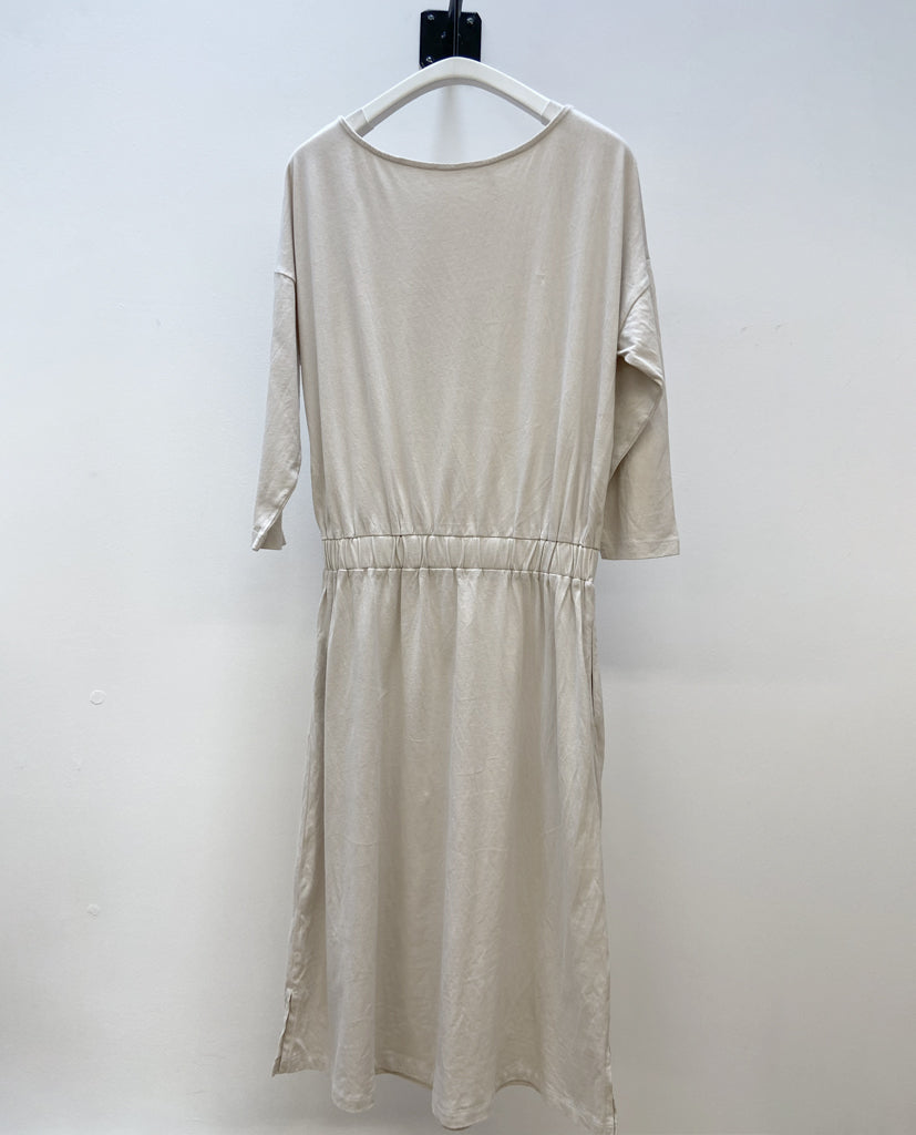 Bellamy Organic Cotton Dress in Beige S