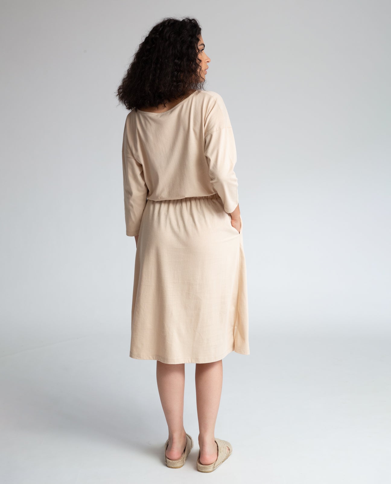 Bellamy Organic Cotton Dress In Sand