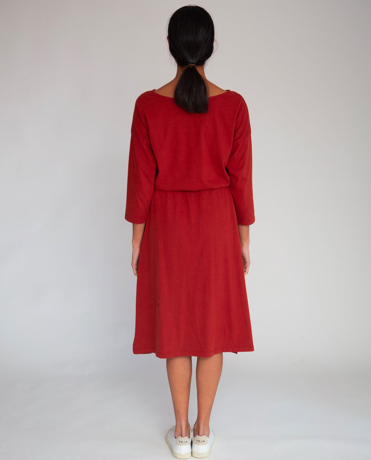 Bellamy Organic Cotton Dress In Rust