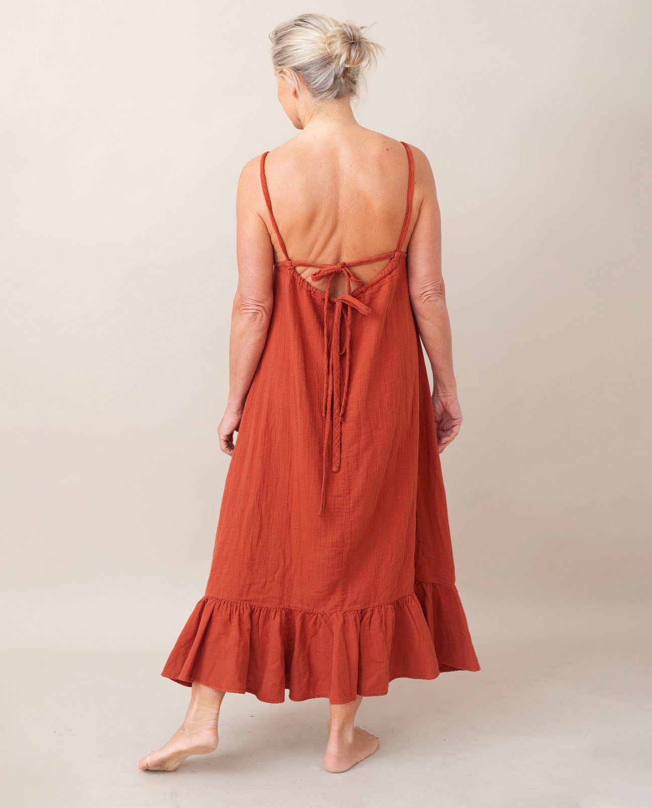 Belmira Organic Cotton Dress In Cinnamon