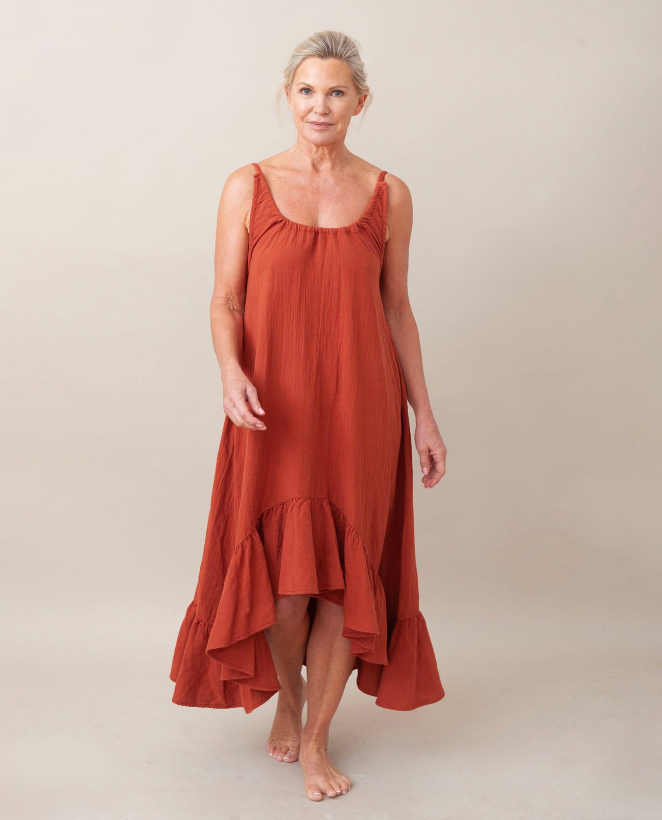 Belmira Organic Cotton Dress In Cinnamon