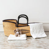 BENTO Organic Cotton Quilted Baby Blanket In Off White