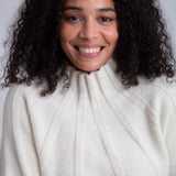 Blanche Lambs Wool Jumper In White Un-Dyed