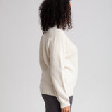 Blanche Lambs Wool Jumper In White Un-Dyed
