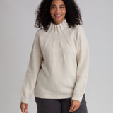 Blanche Lambs Wool Jumper In White Un-Dyed